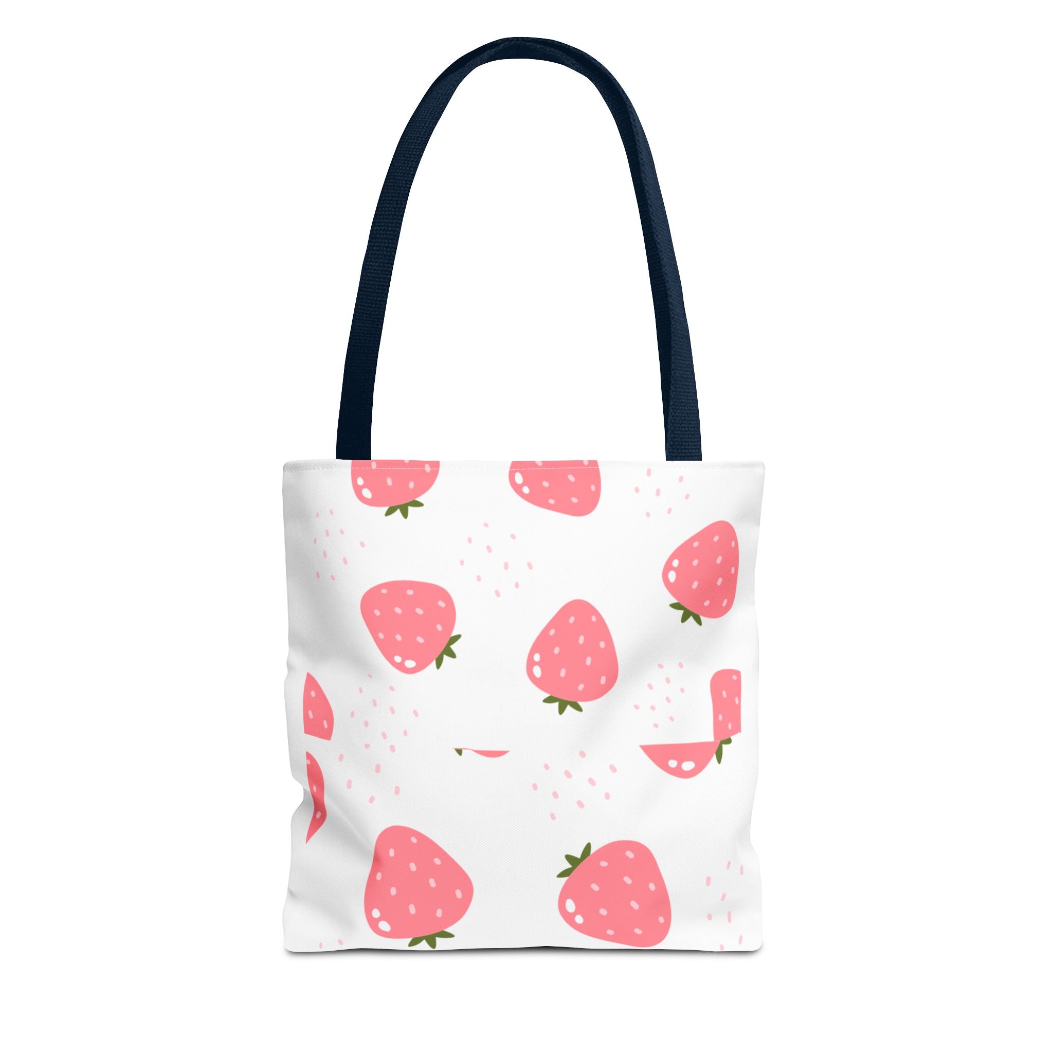 Strawberry Print Tote Bag - Cute Reusable Shopping Bag, Summer Accessory, Gift for Fruit Lovers, Eco-Friendly Bag, Lightweight Carryall
